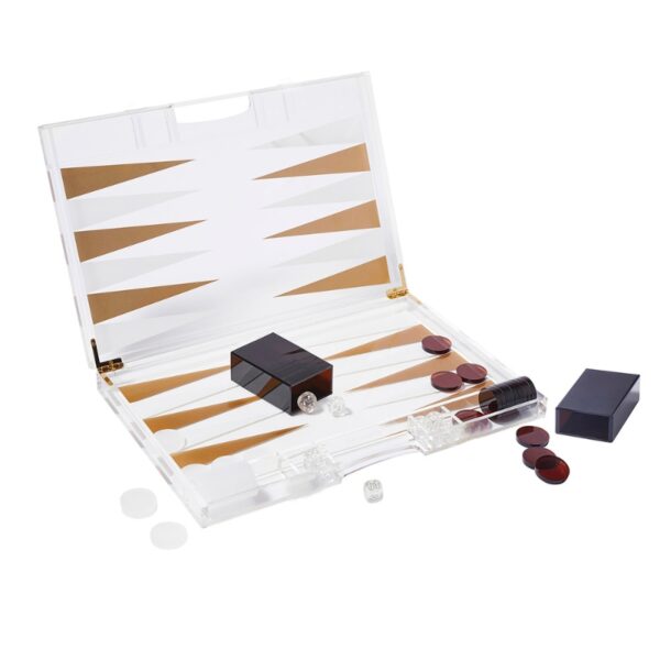 Luxury Designer Acrylic Backgammon Set For The Family - Image 2