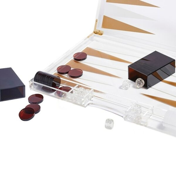 Luxury Designer Acrylic Backgammon Set For The Family - Image 3