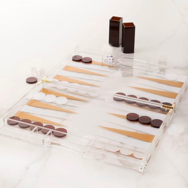 Luxury Designer Acrylic Backgammon Set For The Family