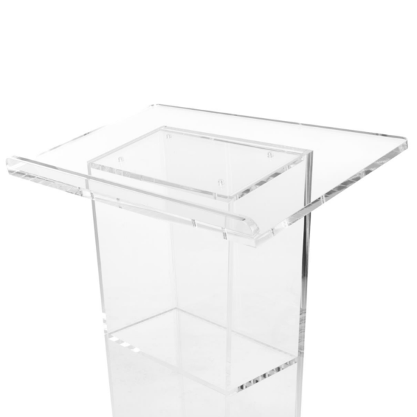 Factory Custom Acrylic Podium Plexiglass Church Pulpit School Lectern Event Reception Hostess Stand Desk - Image 3