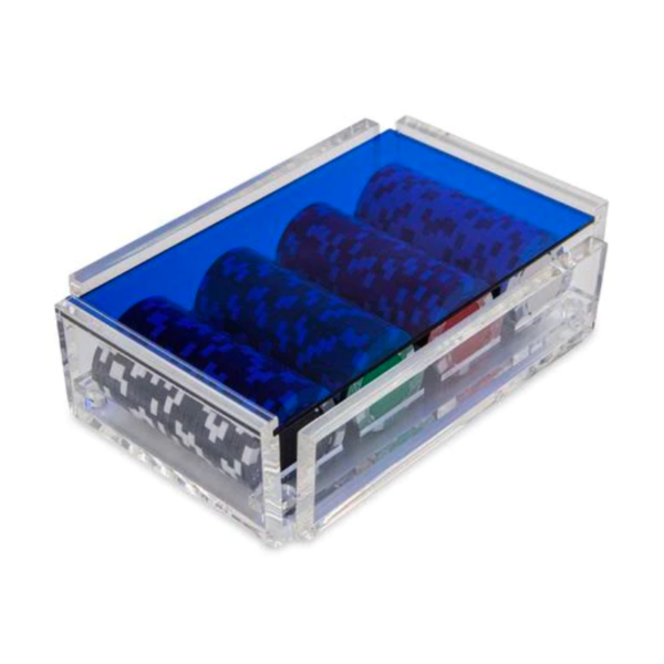 Custom Acrylic Poker Box Clear Poker Chip Holder with Lid - Image 2