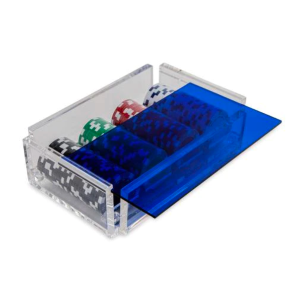 Custom Acrylic Poker Box Clear Poker Chip Holder with Lid - Image 3