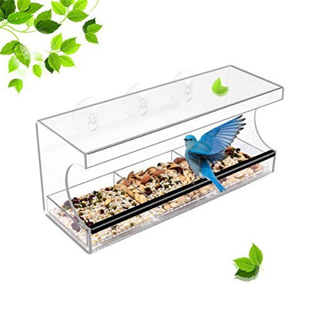 Factory Wholesale Modern Acrylic Bird Feeder - Image 3