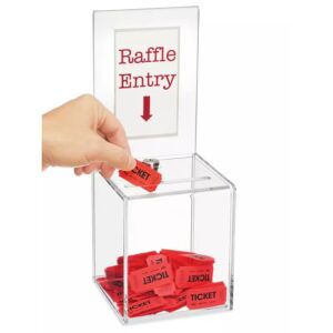 Acrylic Ballot Box Clear Donation Box With Lock